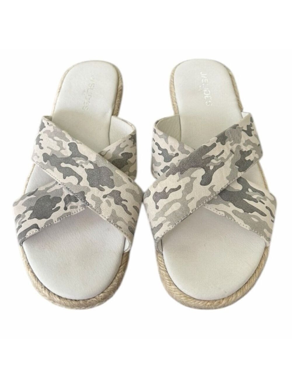J Slides Reva Camo Espadrilles Sandals Size 10 EC